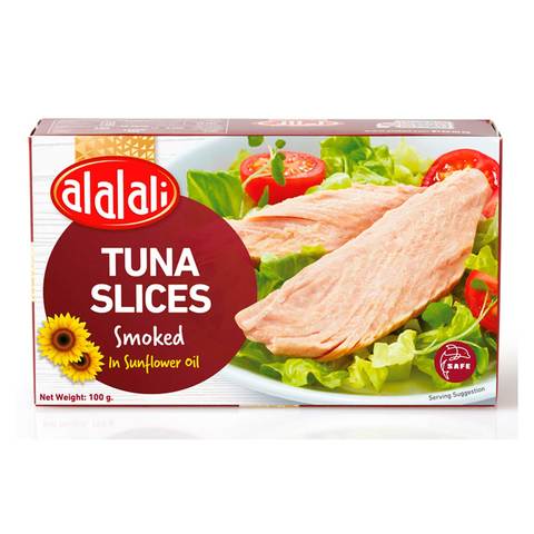 Al Alali Smoked Tuna Slices In Sunflower Oil 100g