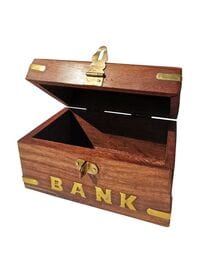 Wood Art Handicrafted Wooden Designed Money Bank/Coin Saving Box/Piggy Bank/Gifts for Kids, Girls, Boys &amp; Adults