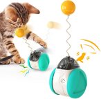 Buy Interactive Cat Chasing Toys Kitten Excercise Toy with Catnip Squeaky Ball (Green)… in UAE