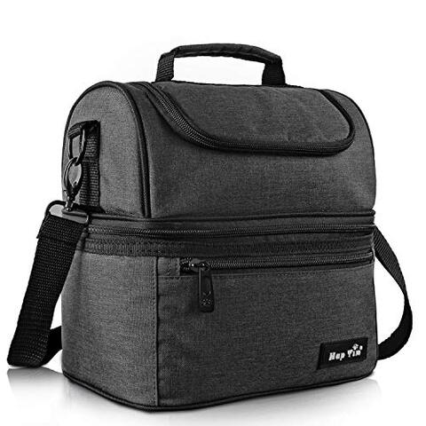 اشتري Hap Tim Lunch Box Insulated Lunch Bag Medium Size Cooler Tote Bag for Adult,Men,Women, Double Deck Cooler for Office/Picnic/Travel/Camping(16040-DG) في الامارات