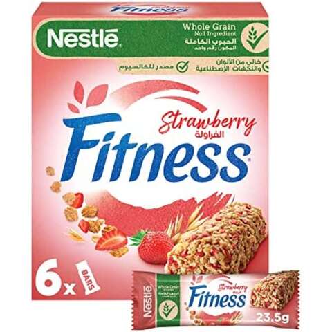 Nestle Fitness Strawberry Breakfast Cereal Bar 23.5g Pack of 6