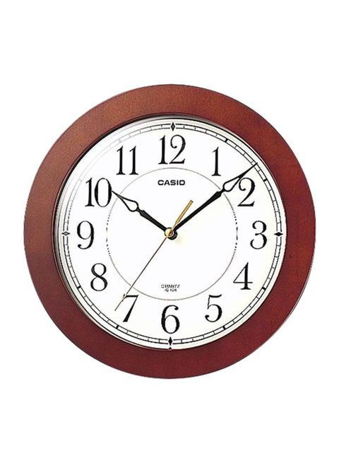 Casio - Wall Clock IQ-126-5DF Brown/White 26.0 x 26.0 x 4.0centimeter