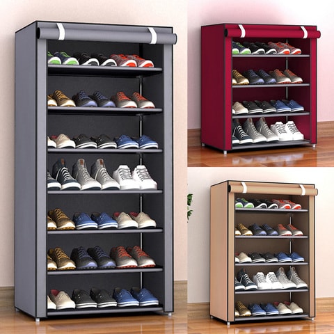 5 Tier Layer Shoe Rack Organizer Storage Shelf Holder Non-woven Fabric Closet US