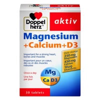 Doppelherz Aktiv Magnesium+Calcium+D3 Dietary Supplement 30 Tablets