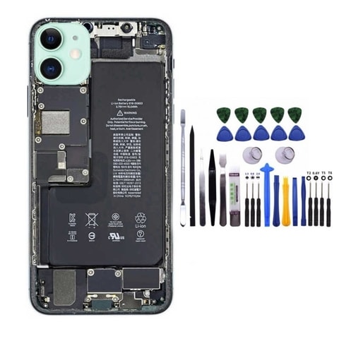 7thStreet - Original iPhone 11 Battery Replacement 3110mAh, with 30 PCS Opening Tools Kit