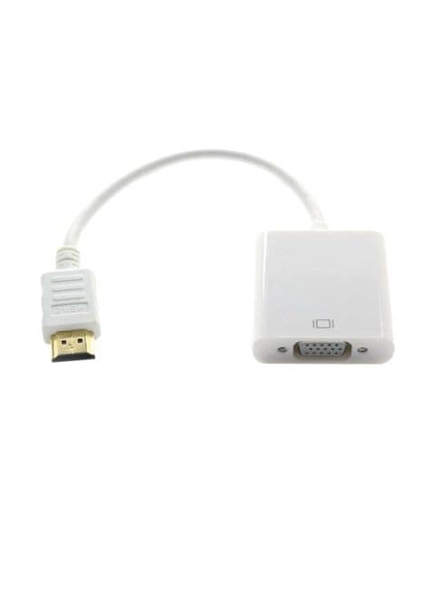 Generic HDMI To VGA Converter Adapter Cable White