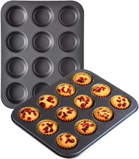 Non-Stick Bakeware 6 Cupcake mold - Grey (1 Pcs)