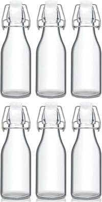 Star Cook 6 Pack 8oz/300ml Airtight Flip Top Glass Bottles, Airtight Lid Bottles, Flip Top Brewing Bottles for Kombucha, Kefir, 2nd Fermentation, Beer, Wine, Beverages, Water