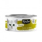 Buy Kit Cat Canned Food Gravy Tuna  Beef 80g 1 ctn in Saudi Arabia