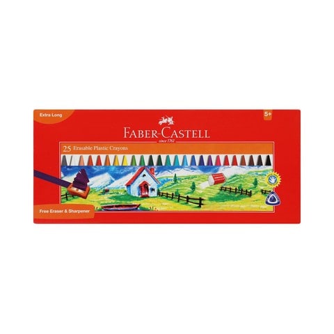 Faber Castell Erasable Plastic Crayons 25&#39;s