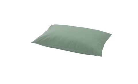 Pillowcase, grey/green50x80 cm
