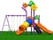 Rainbow Toys, Outdoor Playground 5 In 1 Set With Single Slide, Tube Slide &amp; 3 Swing Seat Set For Kids Activity Rbwtoy12001