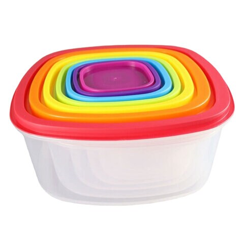 RAINBOW ROUND CONTAINER 7 PCS SET+