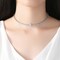 Rhodium Plated Necklace,White