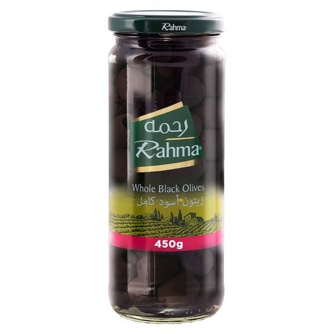 Rahma Whole Black Olives 354g