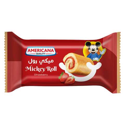 Americana Swiss Roll- Strawberry Mickey Mouse Edition 20g