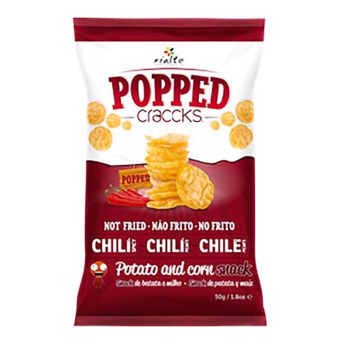 اشتري Rialto Popped Crakks Chilli Spicy Snacks - 50 gram في مصر