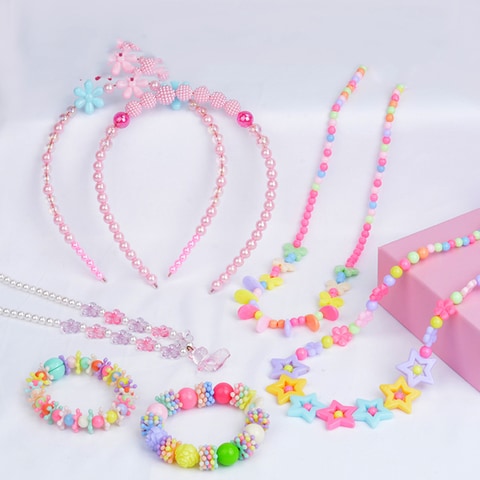 Plastic Beads for Kids Crafts Children's Jewelry Making Kit Bracelets  Necklace