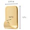 Command 17032G-4UKN Metallic Hook, small, gold color. 4 hooks and 5 strips/pack