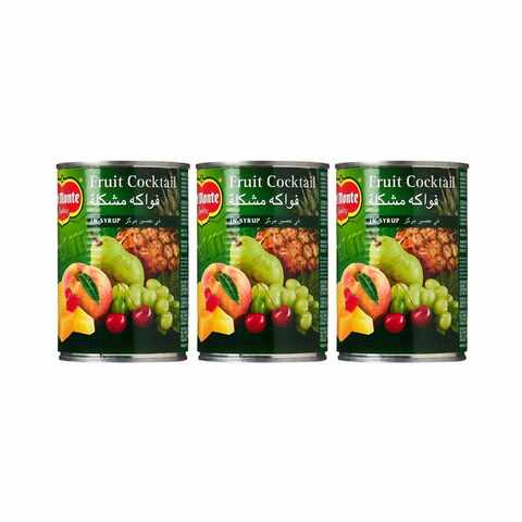 Buy Del Monte Fruit Cocktail Cherry In Syrup 420g Pack of 3 in UAE