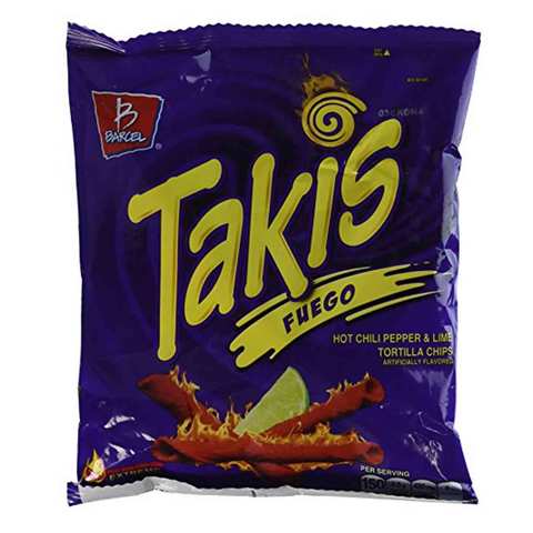 Buy Takis Chips Fuego Hot Chili Pepper And Lime Tortilla Flavor 35 Gram Online Shop Food Cupboard On Carrefour Jordan