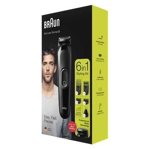 Braun 6-In-1 Rechargeable Trimmer MGK 3220 Black