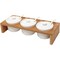 LINGWEI Ceramic Food Storage Jar Food Storage Canister with Wooden Lid Ceramic Kitchen Canister Food Storage Jars Ceramic Condiment Jar Style-2