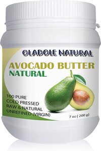 Oladole Natural Organic Avocado Butter USDA Certified, Cold Pressed, Unrefined Premium Grade Raw Pure Avocado Butter, Amazing Skin Nourishment Great Moisturizer 7 Ounces