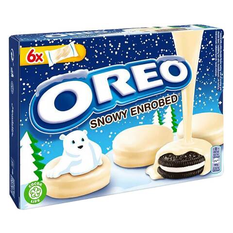 Oreo Snowy Enrobed Chocolate Biscuits 256g
