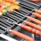 Grilling Needles Steel Skewers, U Shape Toasting Fork, Re-usable BBQ Roasting Stick with Wooden Handle for Shish Kebab (3 Pcs)