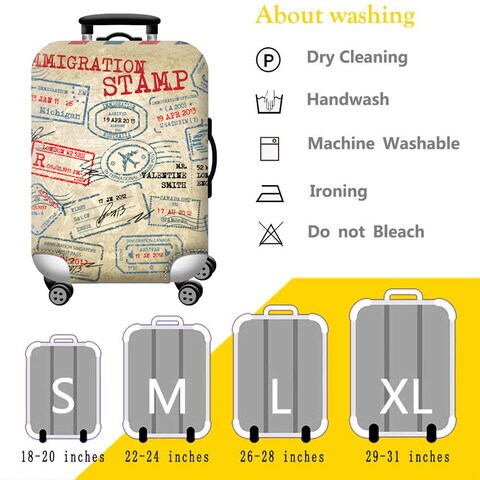 Homarket&reg; Travel Luggage Cover Suitcase Protector Bag Travel Luggage Cover Fit for 18-20 Inch Luggage postmark size：S（GC3342S）
