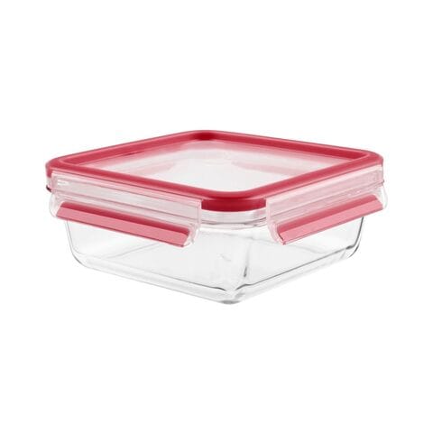 Square glass store containers with lids