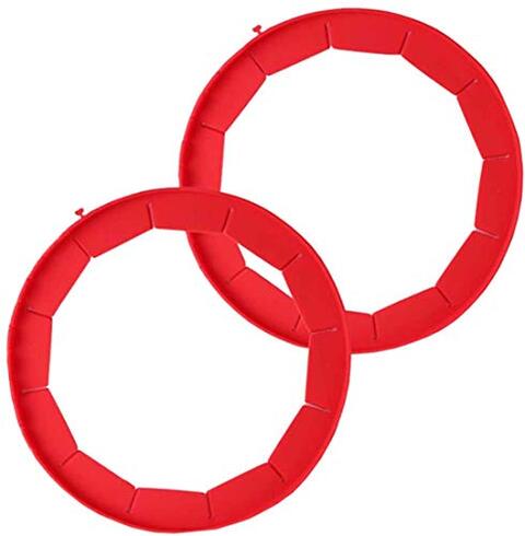 Generic 2 Pack Red Silicone Pie Protectors - Food Grade Silicone Pie Crust Shield Crust Protector Food Safe Pie Ring Fit 8 Inch To 11.4 Inch Diameter Pies