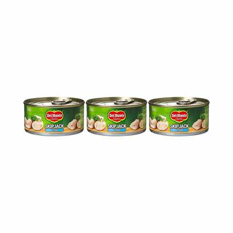 Buy Del Monte Tuna Fish Chunks In Brine 185g Pack of 3 in UAE
