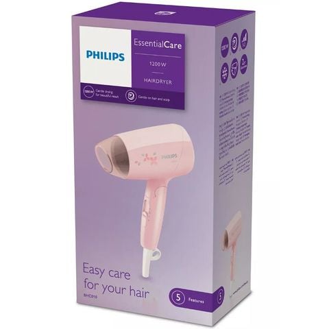 Philips Essential Travel Hair Dryer BHC010/13 Pink