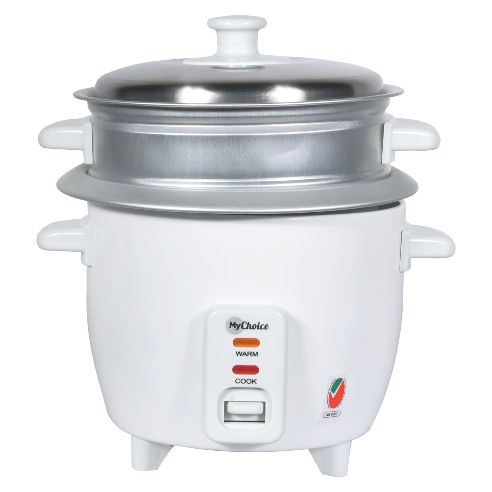 1.0L Mini Rice Cooker, 2 Cups Uncooked WHITE TIGER Portable Travel
