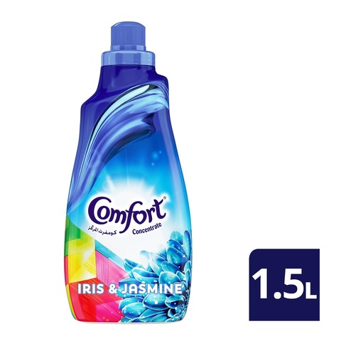 Comfort concentrated Liquid fabric conditioner iris &amp; jasmine scent 1.5 L