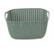 Plastic Rattan Woven Basket Medium 29x21x16CM - Green