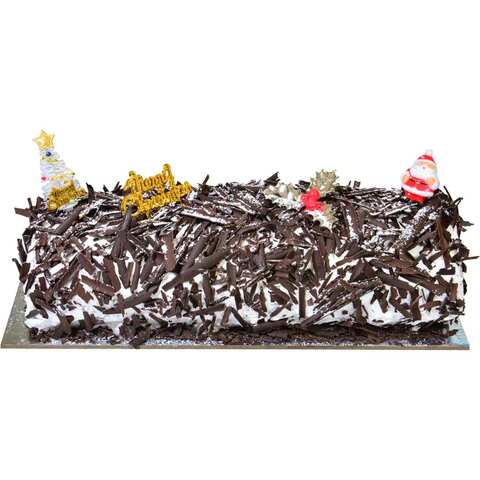 Large Black Forest Yule Log Cake