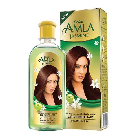 Buy Dabur Amla Jasmine Hair Oil for Nourished and Coloured Hair - 180ml in Egypt
