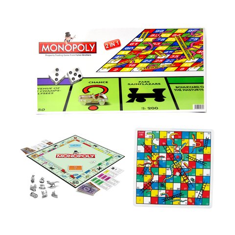 Afscheiden Zes Laatste Buy Generic 2-in-1 Monopoly and Snakes & Ladders Board Game Online - Shop  Toys & Outdoor on Carrefour UAE