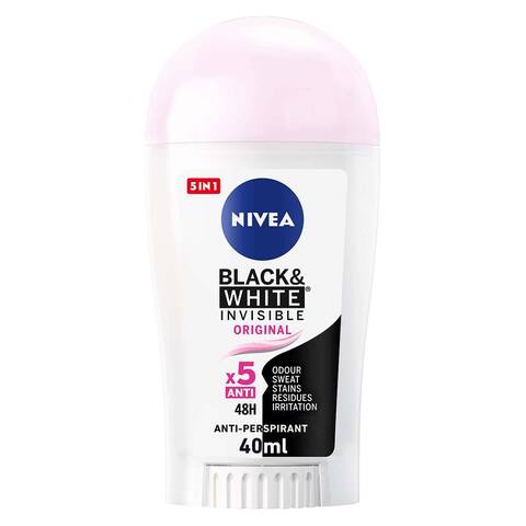 Buy Nivea Black  White Invisible Antiperspirant For Women - 40 ml in Egypt