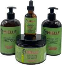 Mielle Rosemary Mint Organics Infused With Biotin And Encourages Growth Hair Products For Stronger And Healthier Hair And Styling Bundle Set 4 PCs