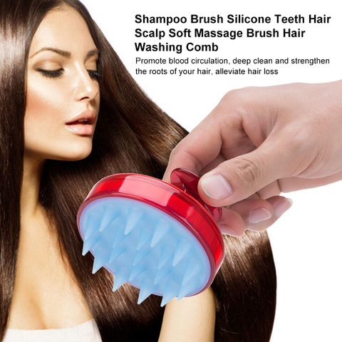General - Shampoo Brush Silicone Teeth Hair Scalp Soft Massage Brush Hair Washing Comb Body Bath Massager