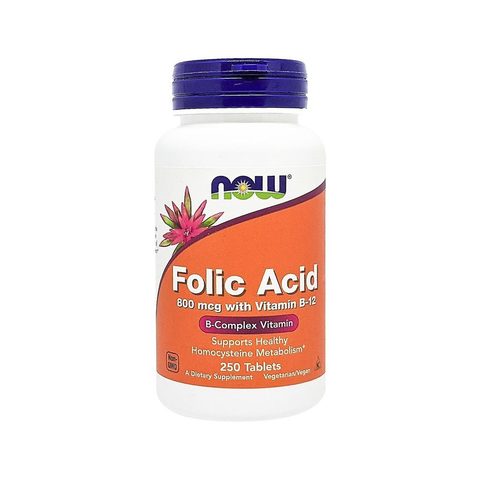 Now Foods Folic Acid 800 Mcg 250 Tablets