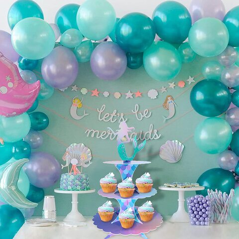 Mermaid baby shower store decorations party city