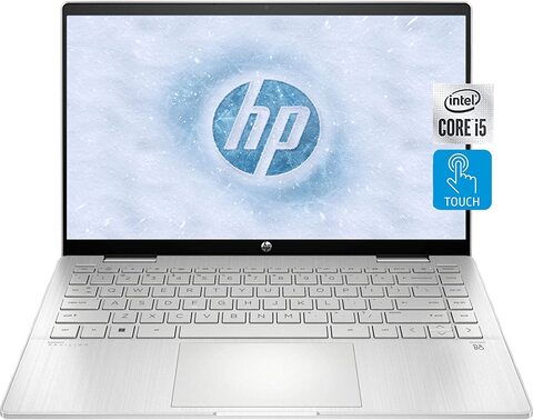 HP 2023 Newest Pavilion x360 Laptop, 2-in-1 14 inch FHD IPS Touch Screen, 10 Core Intel Core i5-1235U, 8GB RAM, 512GB SSD, Backlit Keyboard, Fingerprint Reader, Windows 11 Home, Bundle With JAWFOAL
