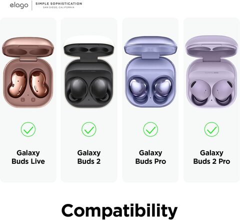 Elago Silicone Hang for Galaxy Buds2 Pro (2022) / Buds 2 / Buds Pro / Buds Live case cover - Lavender