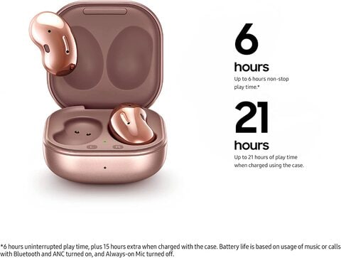 Samsung Galaxy Buds Live, Mystic Bronze True Wireless Headsets with Active  Noise Cancellation, Long Lasting Battery Life 