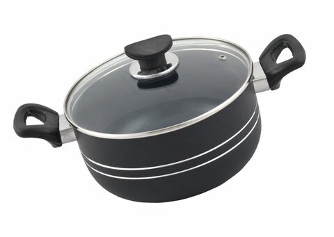 Majestic Non Stick Casserole Handi Dutch Size 30 CM  with Glass Lid And Durable Handle Orignal Made In Pakistan